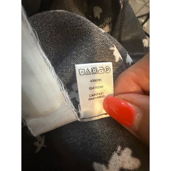 Ann Taylor LOFT Sleeveless Jumpsuit Black Floral Pockets Elastic Waist Size XL - Picture 6 of 9